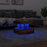 HKH Mesa de Centro com Luzes Led em Madeira Velha