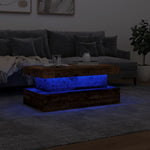 HKH Mesa de Centro com Luzes Led em Madeira Velha