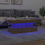 HKH Mesa de Centro com Luzes Led Carvalho Artisiano
