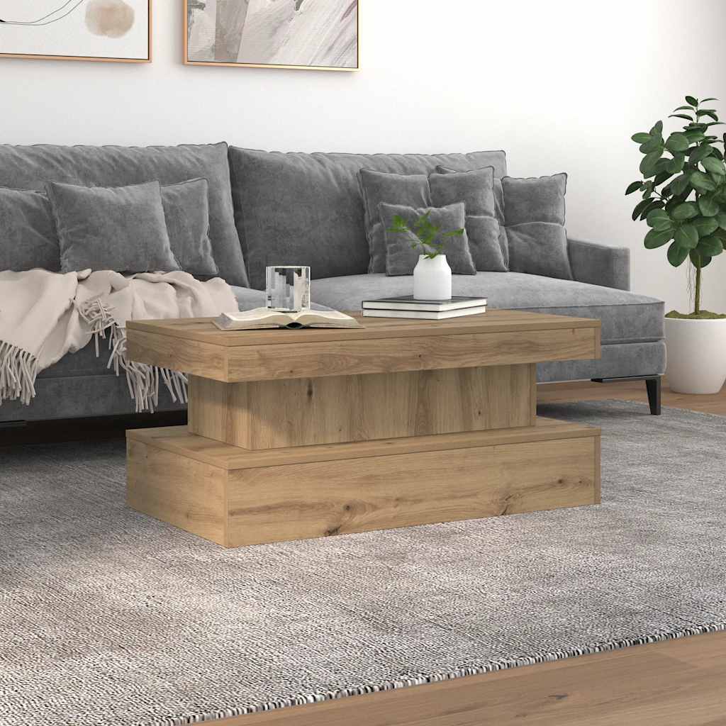 Mesa de Centro HKH con Luces Led Roble Artesano
