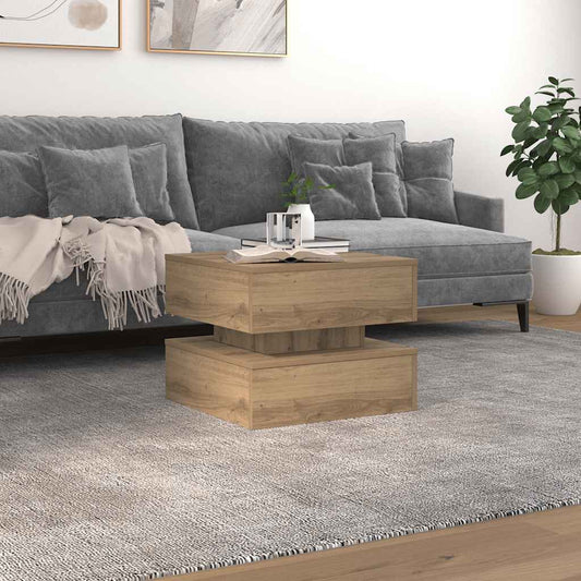 Mesa de Centro HKH con Luces Led Roble Artesano