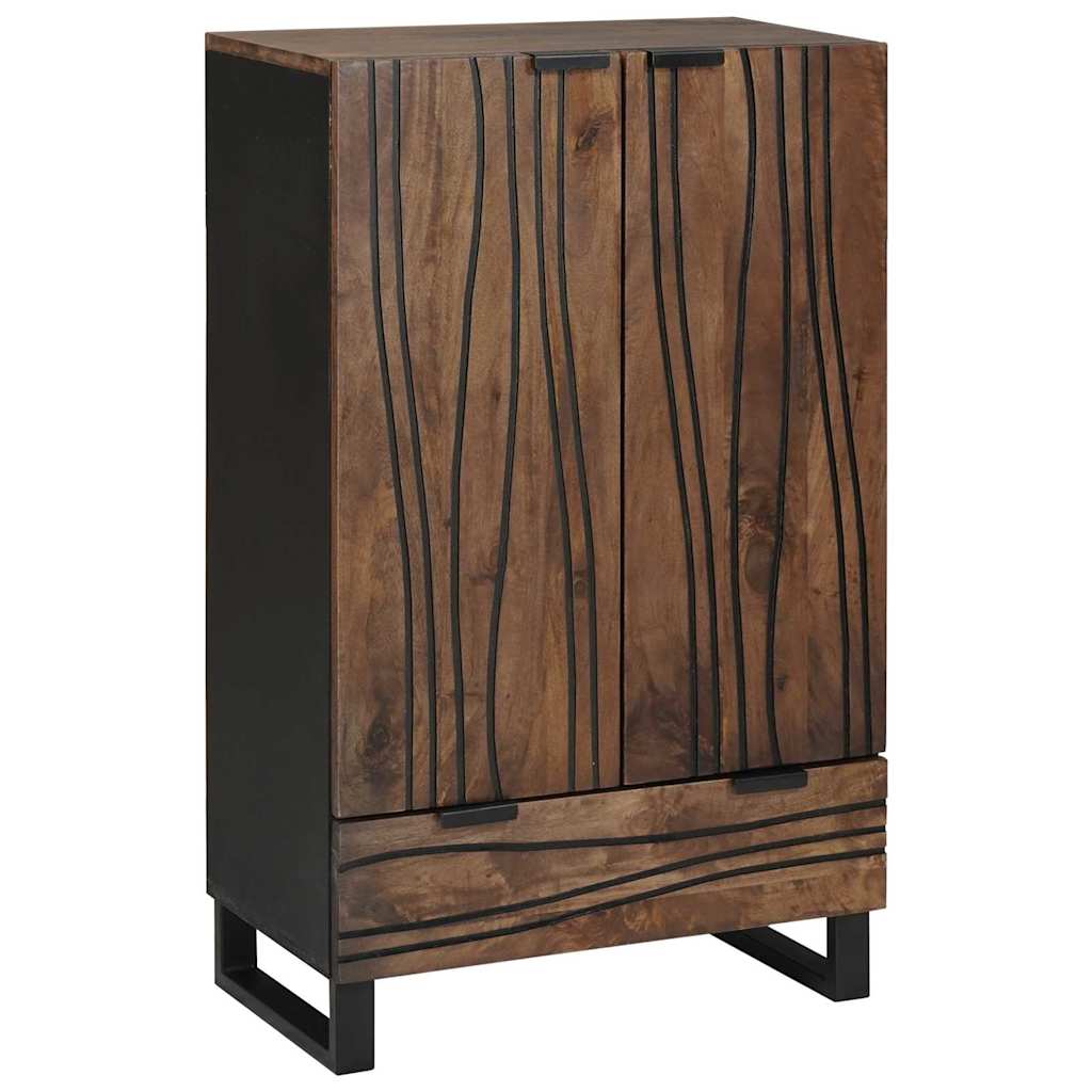 Aparador alto HKH marrón de madera maciza de mango con 1 puerta