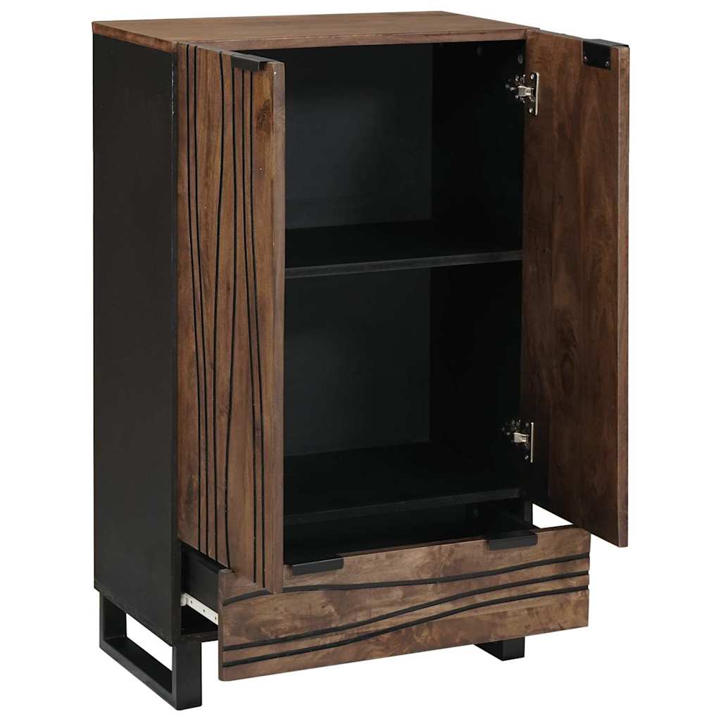 Aparador alto HKH marrón de madera maciza de mango con 1 puerta