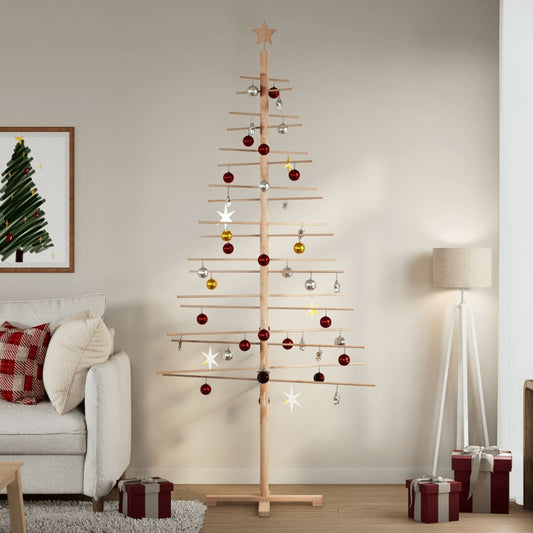 HKH Árvore de Natal Decorativa Madeira de Maciça em Pinho