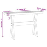 Mesa Consola HKH Noain con Patas en Forma de X