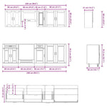 HKH Armario de Cocina de 8 Piezas Conjunto Porto - Blanco