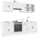 HKH Armario de Cocina de 8 Piezas Conjunto Porto - Blanco