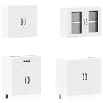 HKH Armário 4 Peças de Cozinha Conjunto Kalmar - Branco