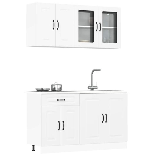 HKH Armário 4 Peças de Cozinha Conjunto Kalmar - Branco