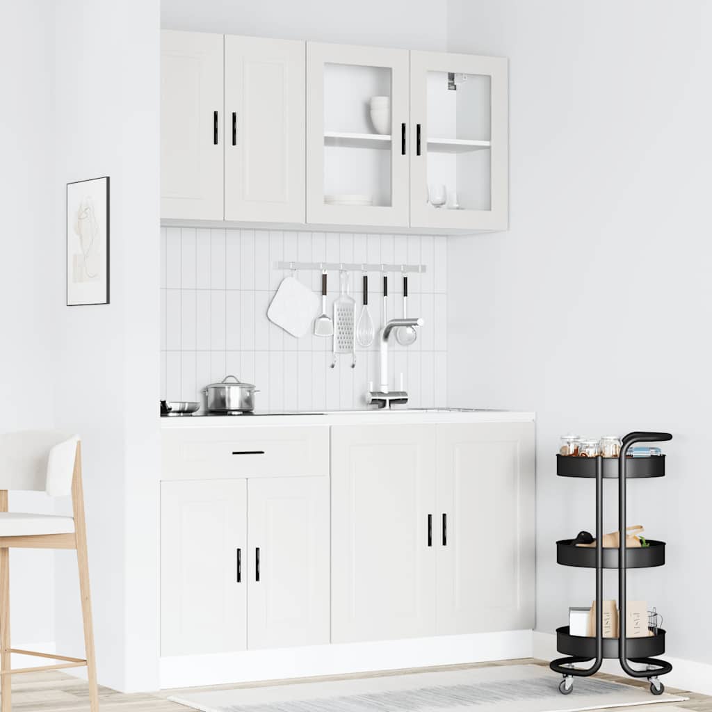 HKH Armario 4 Piezas de Cocina Conjunto Oporto - Blanco