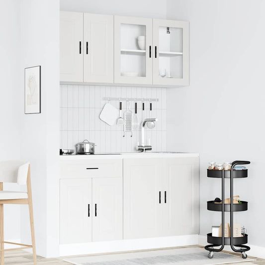 HKH Armário 4 Peças de Cozinha Conjunto Porto - Branco