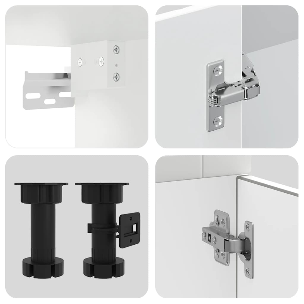 HKH Armario 4 Piezas de Cocina Conjunto Oporto - Blanco