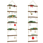 HKH Conjunto de 2 Decorações de Parede em Forma de Escada - Ramo Natural