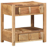 Mesa auxiliar de madera maciza recuperada HKH - Marrón