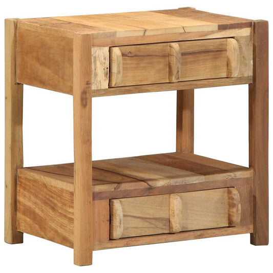 Mesa auxiliar de madera maciza recuperada HKH - Marrón
