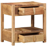 Mesa auxiliar de madera maciza recuperada HKH - Marrón