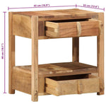 Mesa auxiliar de madera maciza recuperada HKH - Marrón