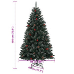 HKH Árvore de Natal Artificial com 300 Luzes LED