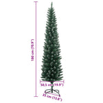 HKH Árvore de Natal Artificial Fina com 300 Luzes LED