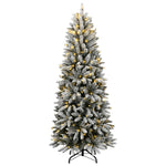 HKH Árvore de Natal Artificial com 150 Luzes LED e Neve