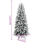 HKH Árvore de Natal Artificial com 150 Luzes LED e Neve