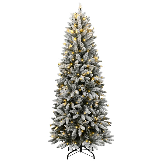 HKH Árvore de Natal Artificial com 150 Luzes LED e Neve
