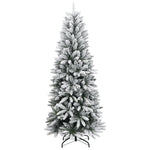 HKH Árvore de Natal Artificial com 150 Luzes LED e Neve