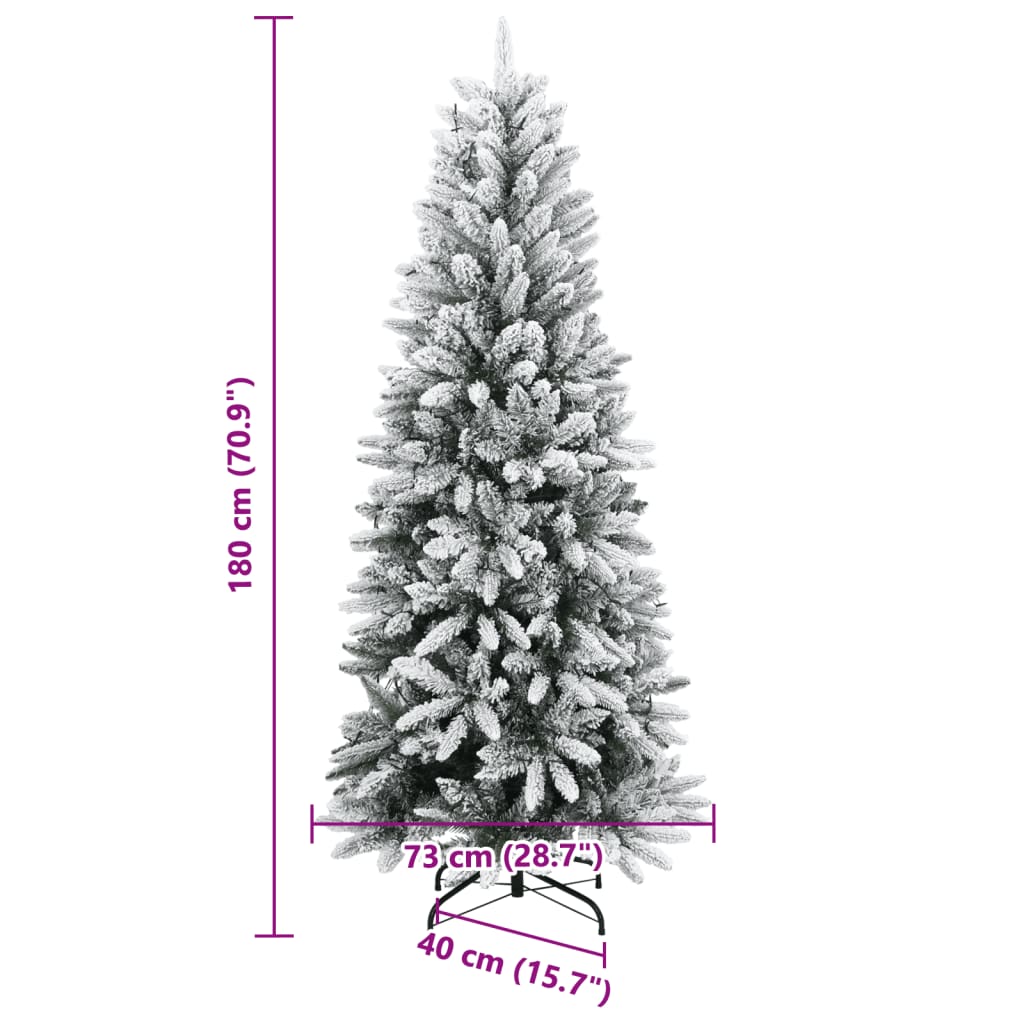 HKH Árvore Natal Artificial com 300 Luzes LED e Flocos de Neve