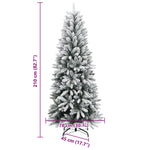 HKH Árvore Natal Artificial com 300 Luzes LED e Flocos de Neve