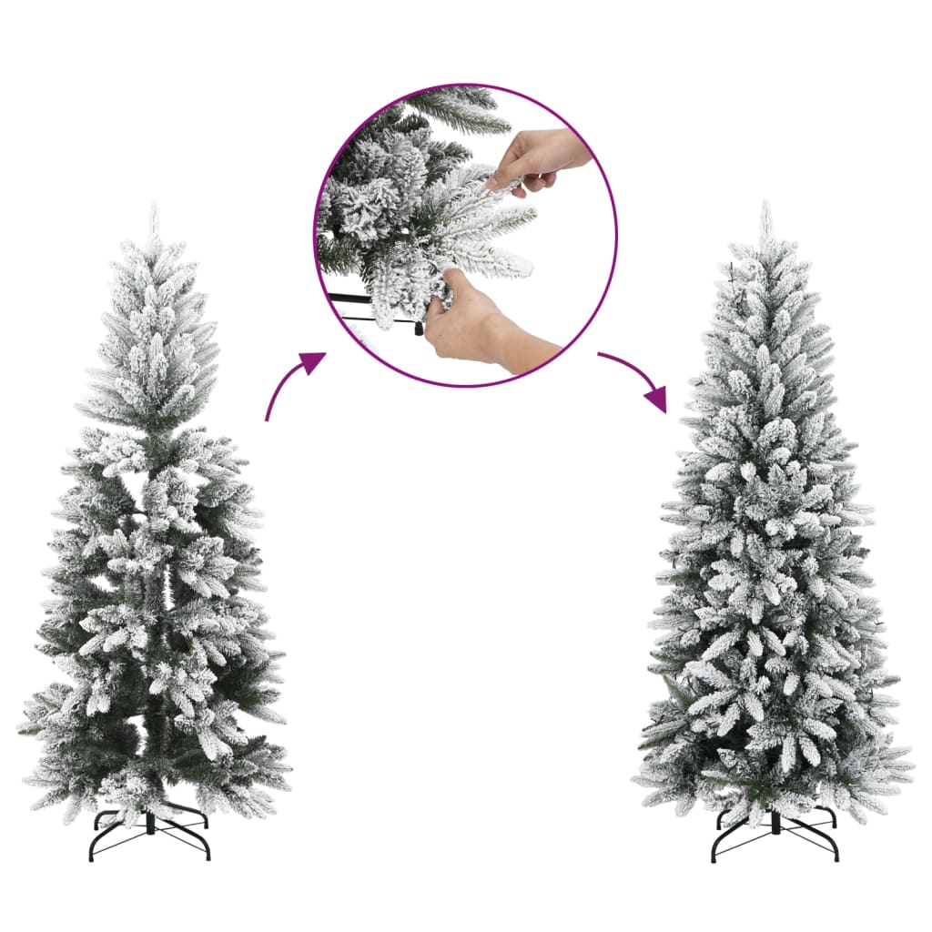 HKH Árvore Natal Artificial com 300 Luzes LED e Flocos de Neve