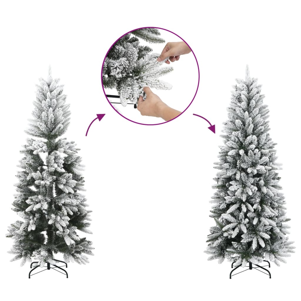 HKH Árvore Natal Artificial com 300 Luzes LED e Flocos de Neve