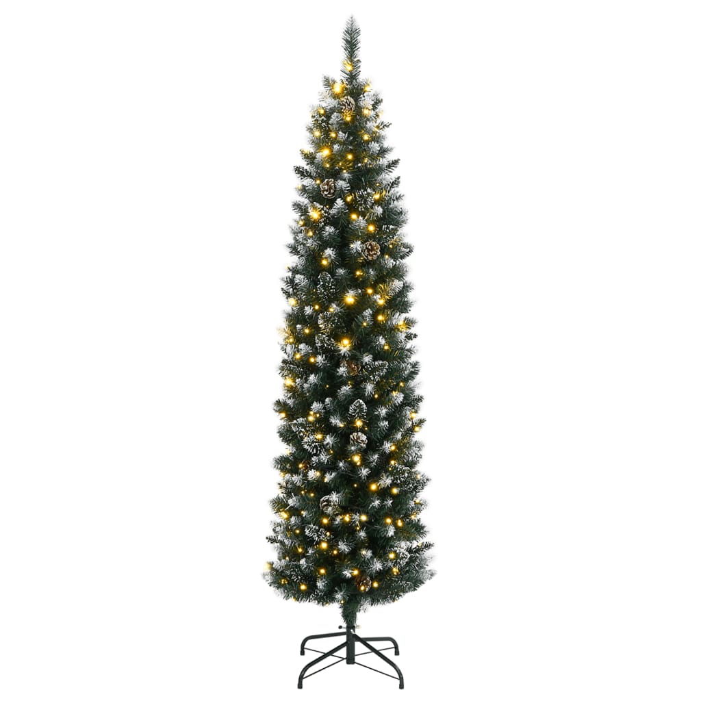 HKH Árvore de Natal Artificial Fina com 300 Luzes LED