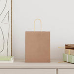 Bolsas de Papel HKH 50 Unidades con Asas - Marrón - 18x8x22 cm