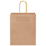 Bolsas de Papel HKH 50 Unidades con Asas - Marrón - 18x8x22 cm