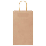 Bolsas de Papel HKH 50 Unidades con Asas - Marrón - 21x11x36 cm