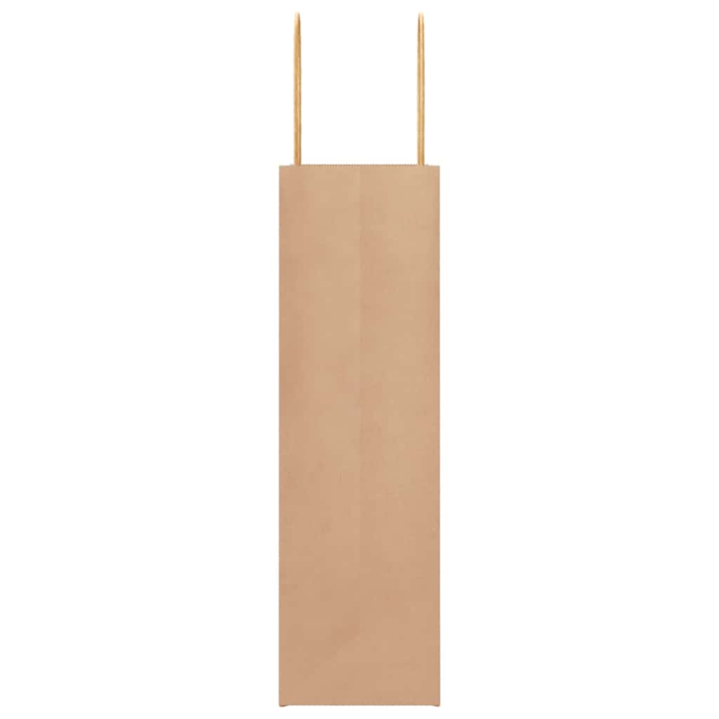 Bolsas de Papel HKH 50 Unidades con Asas - Marrón - 21x11x36 cm