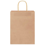 HKH Bolsas de papel 50 unidades con asas - Marrón - 26x12x35 cm