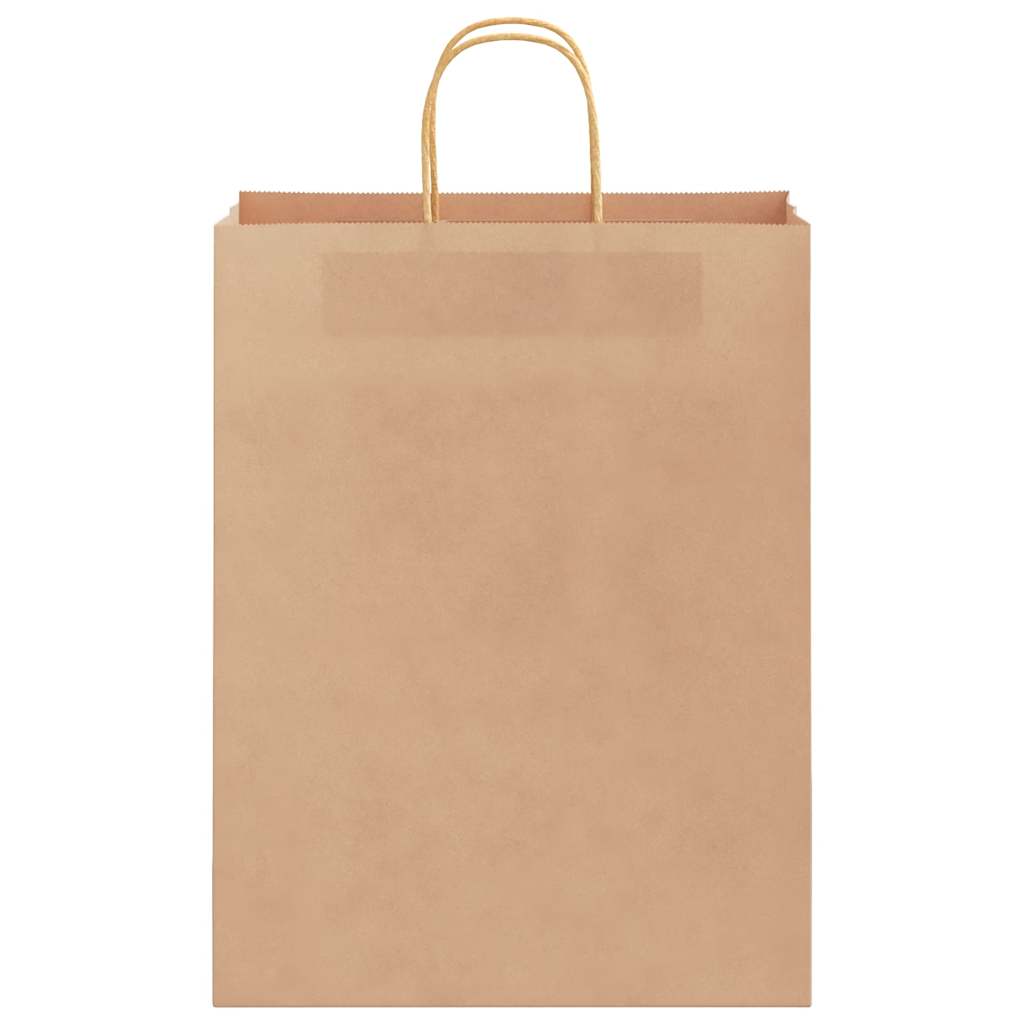 HKH Bolsas de Papel 50 Unidades con Asas - Marrón - 32x12x42 cm