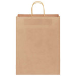 HKH Bolsas de Papel 50 Unidades con Asas - Marrón - 32x12x42 cm