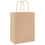 HKH Sacos de Papel 250 Unidades com Alças - Castanho - 21x11x28 cm