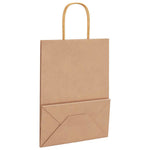 HKH Sacos de Papel 250 Unidades com Alças - Castanho - 21x11x28 cm