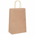 HKH Sacos de Papel 250 Unidades com Alças - Castanho - 21x11x31 cm