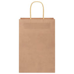 HKH Sacos de Papel 250 Unidades com Alças - Castanho - 21x11x31 cm