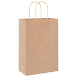 HKH Sacos de Papel 250 Unidades com Alças - Castanho - 21x11x31 cm