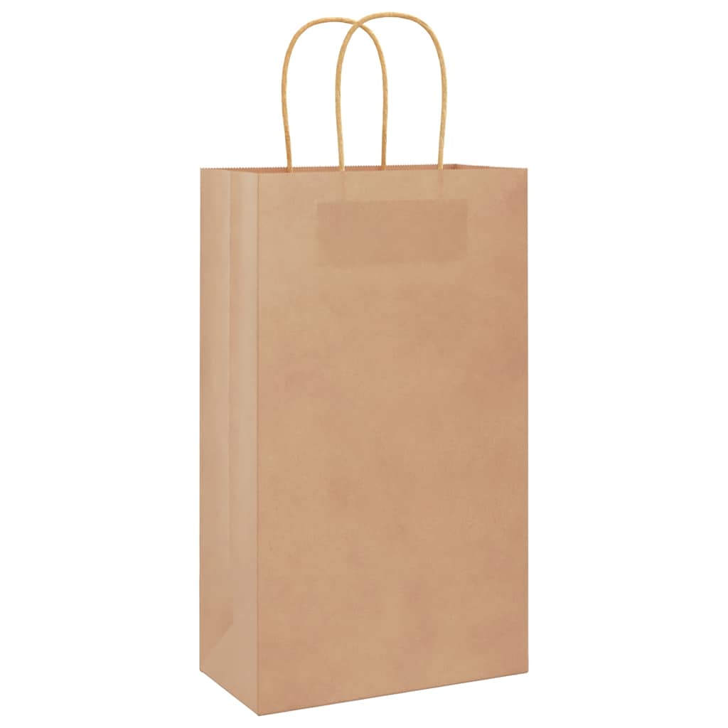 HKH Sacos de Papel 250 Unidades com Alças - Castanho - 21x11x36 cm