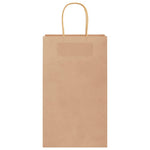 HKH Sacos de Papel 250 Unidades com Alças - Castanho - 21x11x36 cm