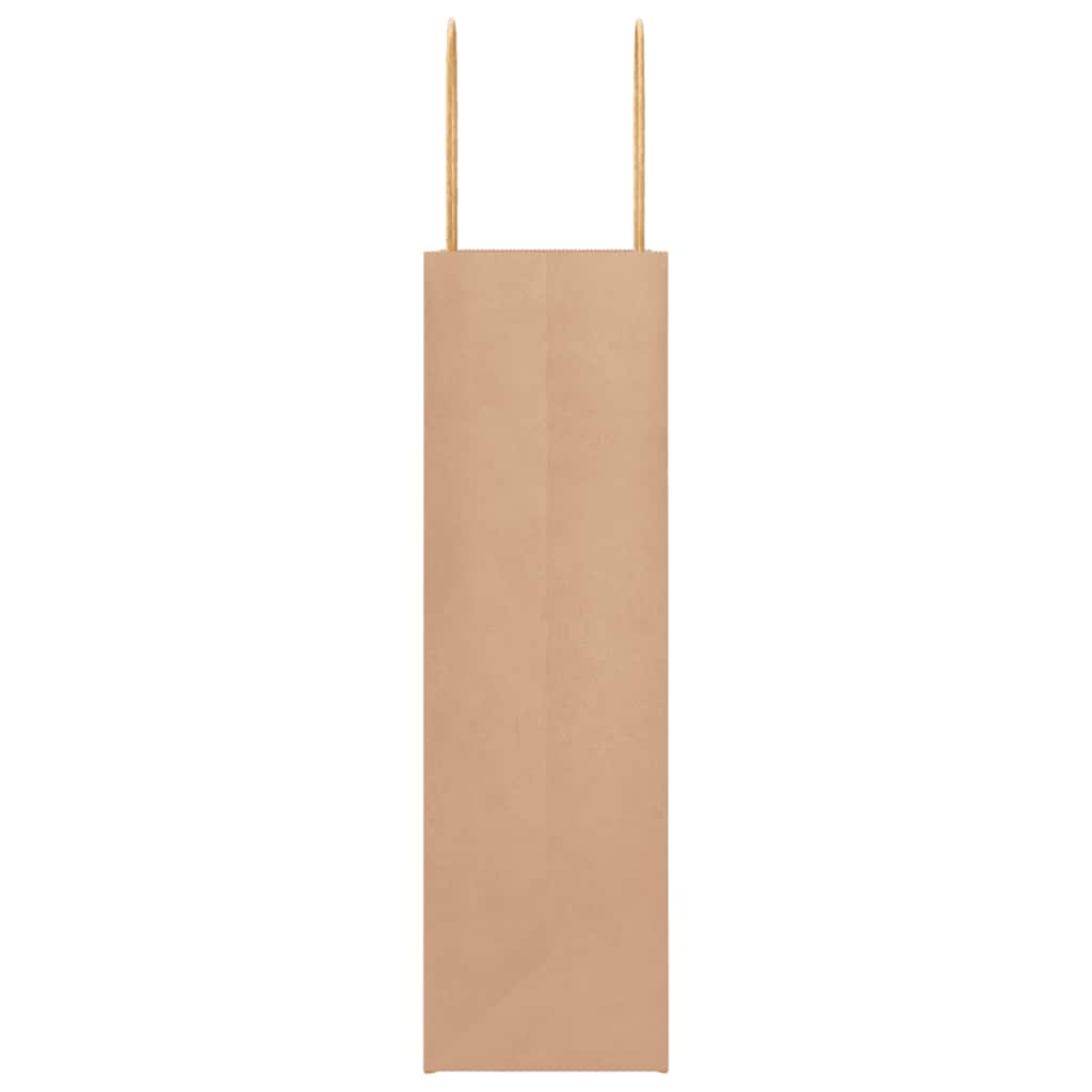 HKH Sacos de Papel 250 Unidades com Alças - Castanho - 21x11x36 cm