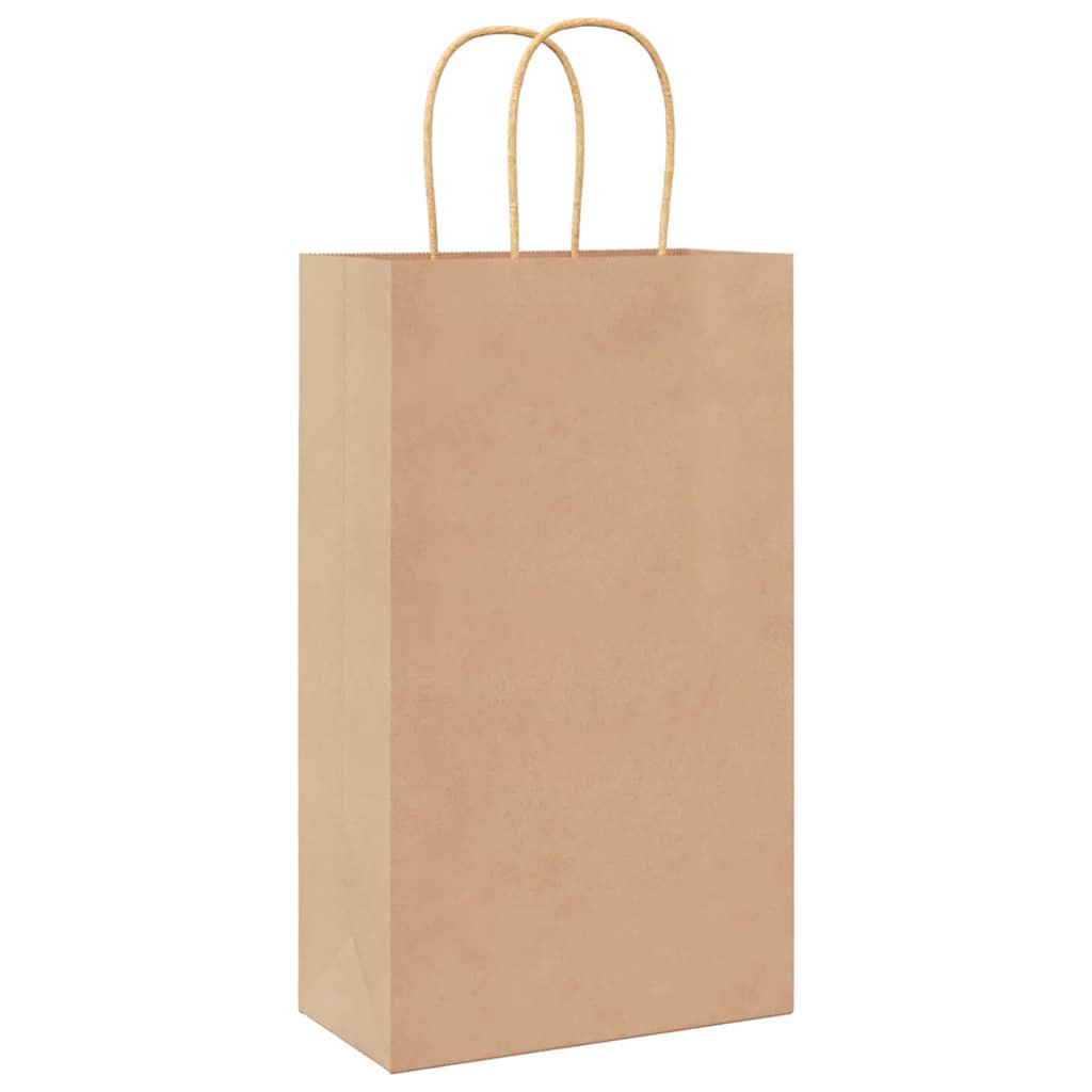 HKH Sacos de Papel 250 Unidades com Alças - Castanho - 21x11x36 cm