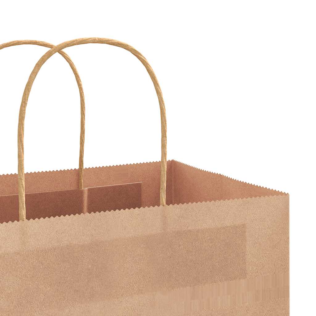 HKH Sacos de Papel 250 Unidades com Alças - Castanho - 21x11x36 cm