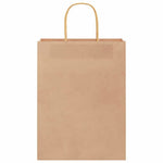 HKH Sacos de Papel 250 Unidades com Alças - Castanho - 26x12x35 cm